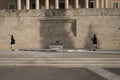 Changing the guard at the Tomb of the Unknown Soldier in Athenes Royalty Free Stock Photo