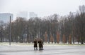 Changing the guard at the Tomb of Unknown Soldier on Pilsudski square. Warsaw Royalty Free Stock Photo