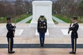 Changing of the Guard at Tomb of the Unknowns, Arlington National Cemetery, Washington DC, USA Royalty Free Stock Photo