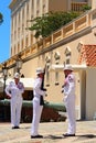 Changing guards at the palace, Monaco-ville, Monaco Royalty Free Stock Photo