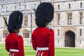 Changing of the guards at Windsor Castle, the residence of the British Royal Family at Windsor in the English county of Berkshire Royalty Free Stock Photo