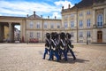 Changing of her Majesty`s guard at Amalienborg Castle