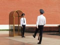 Changing of the Honor Guard Ceremony, Tomb of the Unknown Soldier, Moscow, Russia Royalty Free Stock Photo