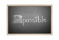 Changing impossible into possible on a chalkboard