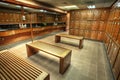 Changing or locker room in a country club