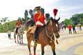 Changing of royal guard at national palace Royalty Free Stock Photo