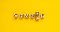 Changing the word Change into Chance. Royalty Free Stock Photo