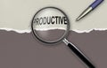 Changing the word Unproductive for Productive Royalty Free Stock Photo