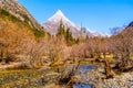 Changping valley scene of the Siguniang Mountain Royalty Free Stock Photo