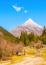 Changping valley scene of the Siguniang Mountain Royalty Free Stock Photo