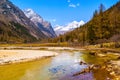 Changping valley scene of the Siguniang Mountain Royalty Free Stock Photo