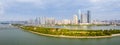 Changsha skyline panorama and beautiful xiang river