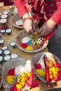 Changu Narayan Temple Prayer Offerings, Nepal