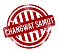 Changwat Samut Prakan - Red grunge button, stamp