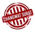 Changwat Surat Thani - Red grunge button, stamp