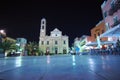 Chania, Crete, 01 October 2018 Catholic Cathedral of the Assumption in the center of the city
