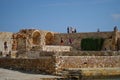 Chania, Crete, October 01 2018, Tourists of various nationalities visit the old walls of the Venetian port of the city of Xania