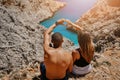 Young couple staring at the beach