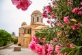 May 2013: the monastery of Agia Triada of Tsagaroli in the Chania region on the island of Crete, Greece. Royalty Free Stock Photo