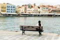 Chania Harbour. Beautiful venetian port with boats