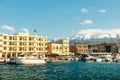 Chania Harbour. Beautiful venetian port with boats