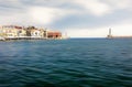 Chania harbour in Crete, Greece