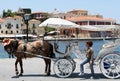 Chania horse and buggy Royalty Free Stock Photo