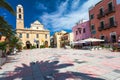 Chania, Island Crete, Greece - 26 June, 2016: Greek Orthodox Cathedral is located on Plateia Mitropoleos Square and called Church Royalty Free Stock Photo