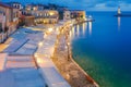 Chania. The old harbor at night. Royalty Free Stock Photo