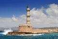 Chania port lighthouse, Crete Island, Greece