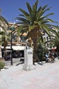 Chania, september 1st: Memorial Monument of Nikolaos Tomadakis from Chania in Crete Island of Greece