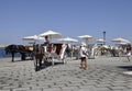 Chania, september 1st: Sighseeing Horses Carriage transporting of Chania in Crete Island of Greece