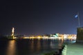 Chania town (Crete,Greece), light house, night Royalty Free Stock Photo