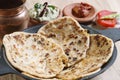 Channa Daal Parantha is an Indian flatbread Royalty Free Stock Photo