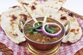 Channa naan in plate Royalty Free Stock Photo