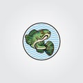 Channa snakehead fish mascot logo vector symbol illustration desig