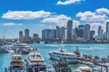 Channel Bridges Marina Yachts Downtown Miami Florida