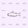 channel catfish icon. Fish icons universal set for web and mobile