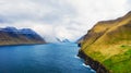 Channel between islands of Bordoy and Kalsoy, Faroe Islands, Denmark Royalty Free Stock Photo