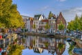 Channel in Leiden, Netherlands Royalty Free Stock Photo