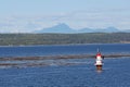 Channel marker on the Inside Passage, Alaska.