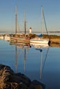 The channel of midi at the tip of the Onglous - Marseillan - France Royalty Free Stock Photo