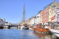 Channel Nyhavn are in city Copenhagen Royalty Free Stock Photo