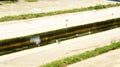 Channel of the river Onyar as it passes through the city of Girona Royalty Free Stock Photo