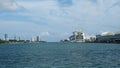Channel to the Cruise Port Terminal in Miami, Florida