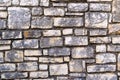 Channelled textured surface of a stone wall