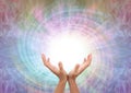 Channelling healing energy vortex spiral Royalty Free Stock Photo