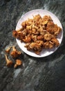 Chantarelle wild mushrooms on a plate Royalty Free Stock Photo