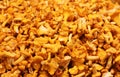 Chanterelle finferli mushrooms sold in the food market Royalty Free Stock Photo