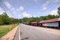 Market of souvenirs at Phlio waterfall, Thailand